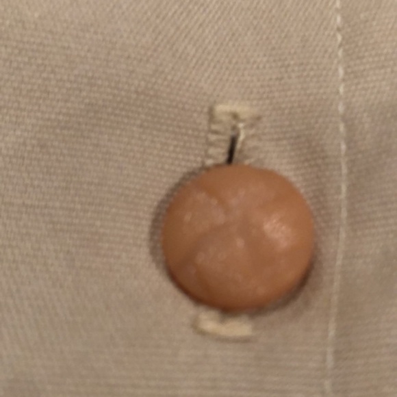 Vintage 1970’s Button Front‎ pleated Mini Skirt Khaki Beige with belt loops - Picture 9 of 16